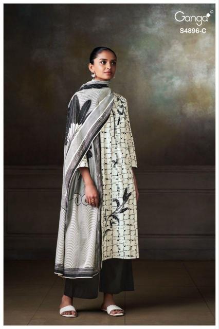 Ganga rivena 4896 cotton dress material by wholesale